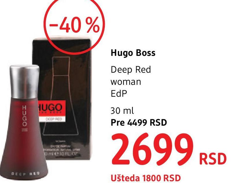 hugo boss deep red dm