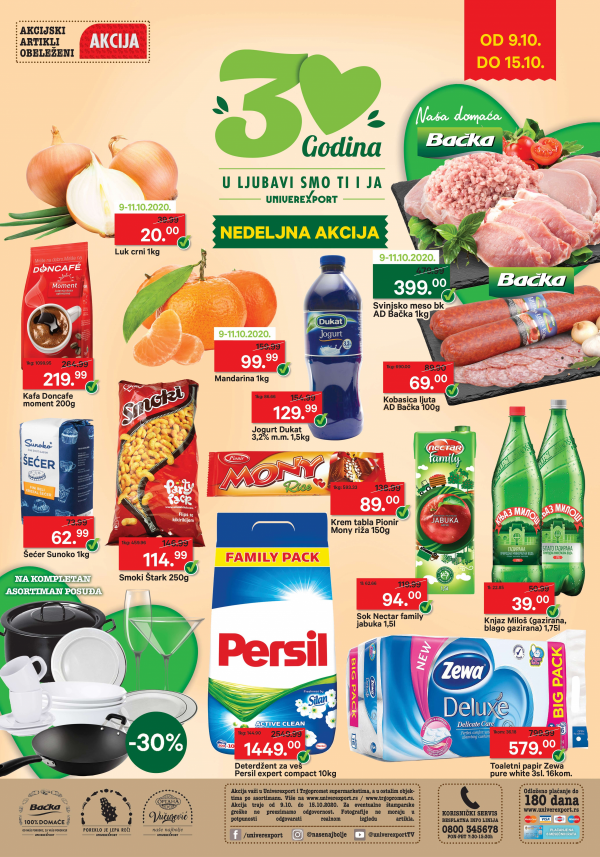 Univerexport Akcija Nedeljne Kupovine Oktobar Katalog 09 10 2020 15 10 2020 20229